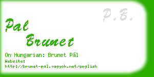 pal brunet business card