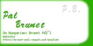 pal brunet business card